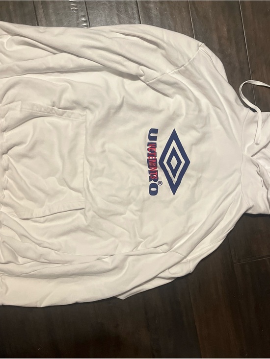 Vetements Other - Vetements x Umbro White Hoodie with Blue and Red Logo